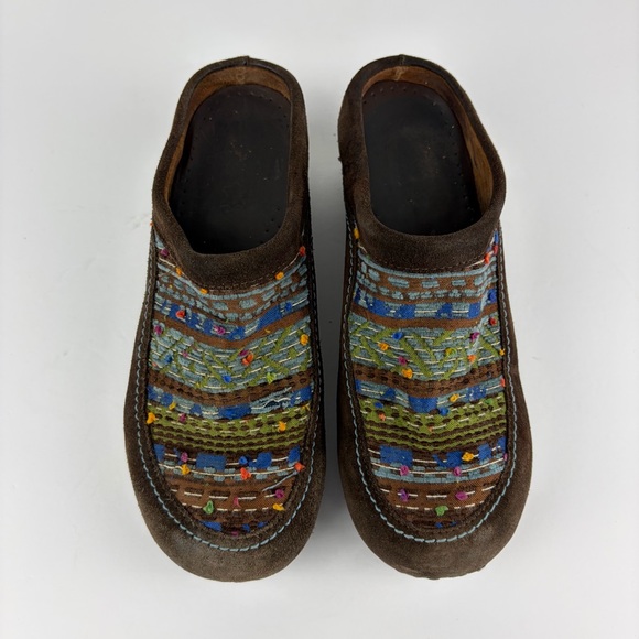 Dansko Mystique Knit Yarn Striped Open Back Heel Clogs 39 - Picture 5 of 12